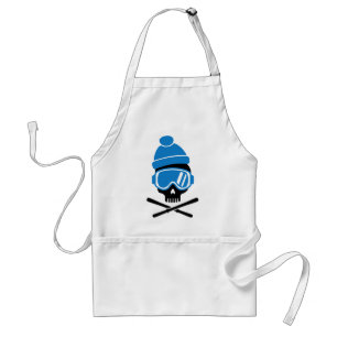 Skiing skull standard apron