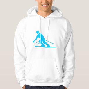 Skiing - Sky Blue Hoodie