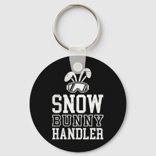 Skiing Snow Bunny Handler Funny Skier Funny Key Ring