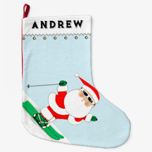 Skiing Snow Ski Large Christmas Stocking