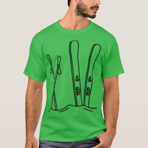 SKIING  Snow Ski  Winter Nature  Alpine Mountain S T-Shirt
