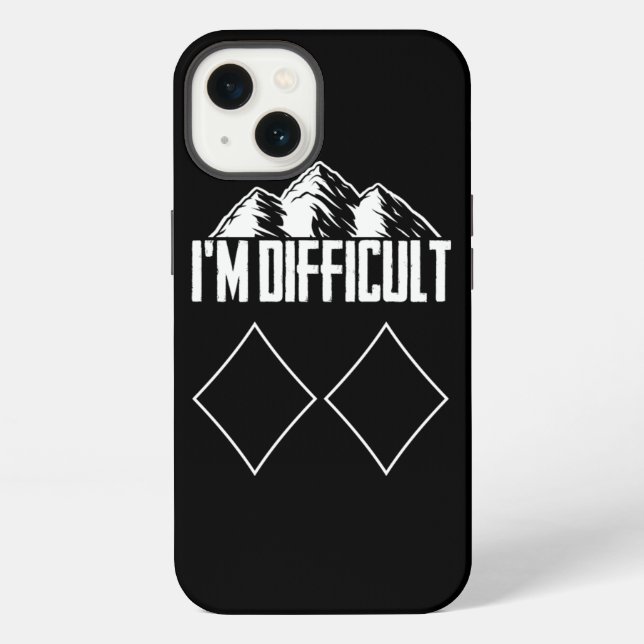 Skiing Snowboard IM Difficult Skier Winter Sports  iPhone Case (Back)