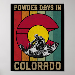 Skiing Snowboarding Snow Ski Powder Days In Colora Poster
