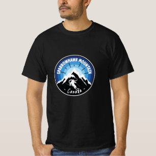 Skiing Sparrowhawk Mountain Canada Blue T-Shirt