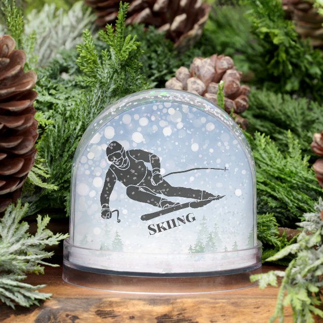 Skiing Sport Design Snow Globe (Winter)