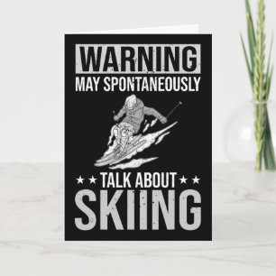Skiing Sports Funny Ski Training Competition Card