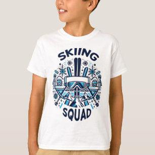 Skiing Squad Ski Gear For Skiing Snow Adventurers T-Shirt
