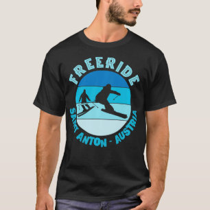 Skiing St Anton Austria Freeride T-Shirt