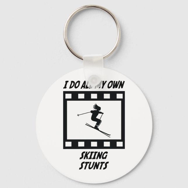 Skiing Stunts Key Ring (Front)