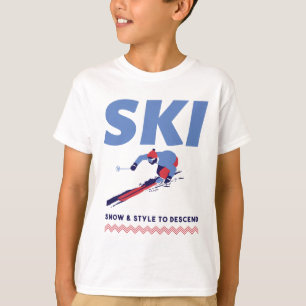 Skiing Stylishly Down The Slopes T-Shirt