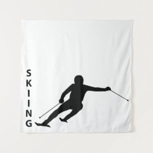 Skiing Tapestry