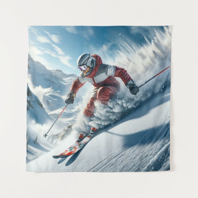 Skiing Tapestry (Front)