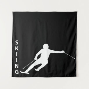 Skiing Tapestry