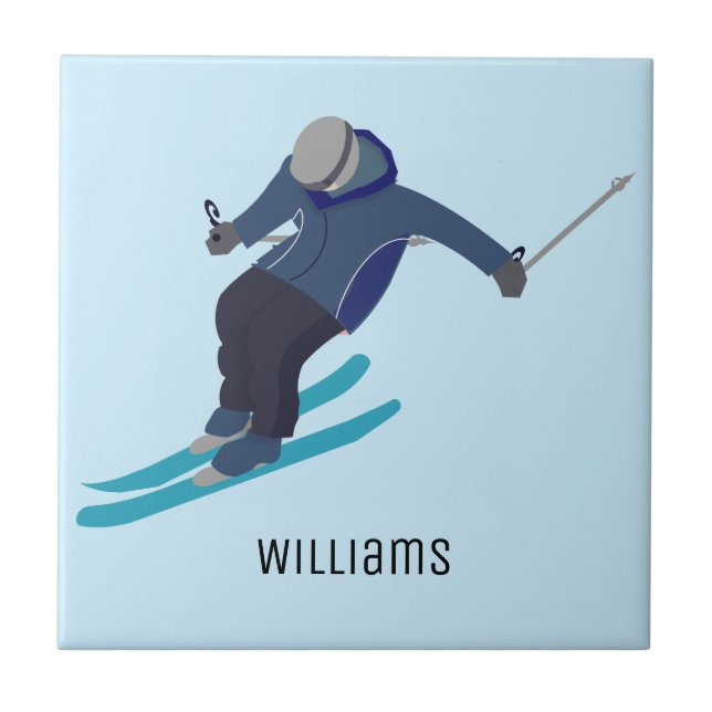 Skiing Tile (Front)