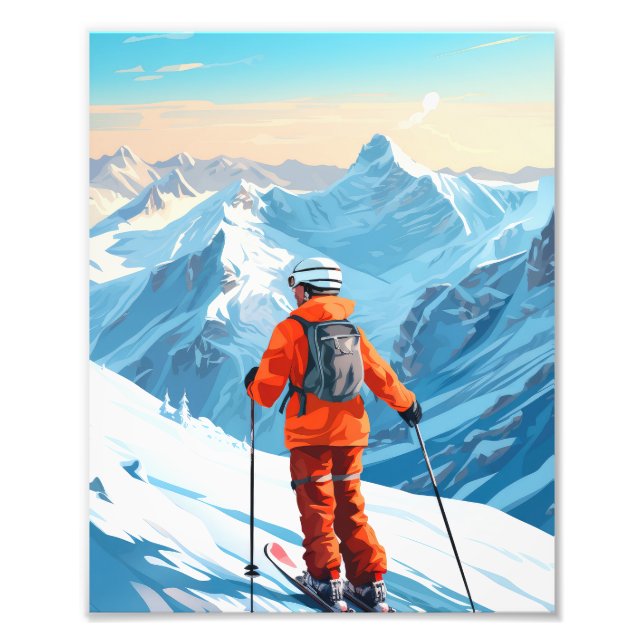 Skiing Time Photo Print (Front)