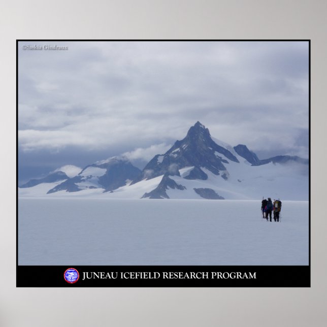 Skiing towards Glacier King in Alaska Poster (Front)