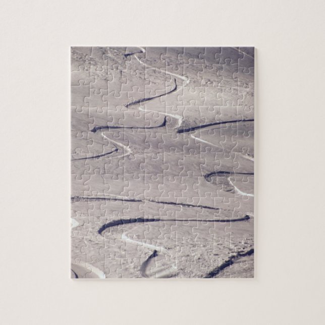 Skiing Tracks Jigsaw Puzzle (Vertical)