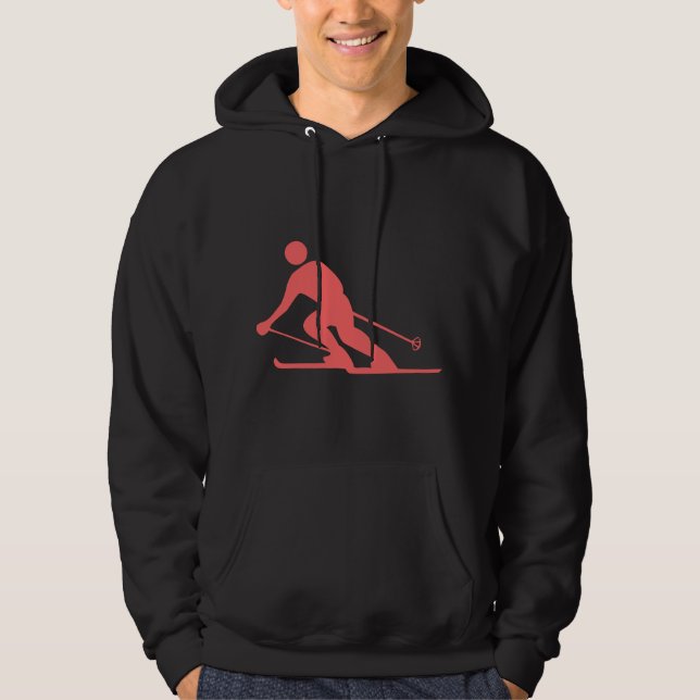Skiing - Tropical Pink Hoodie (Front)