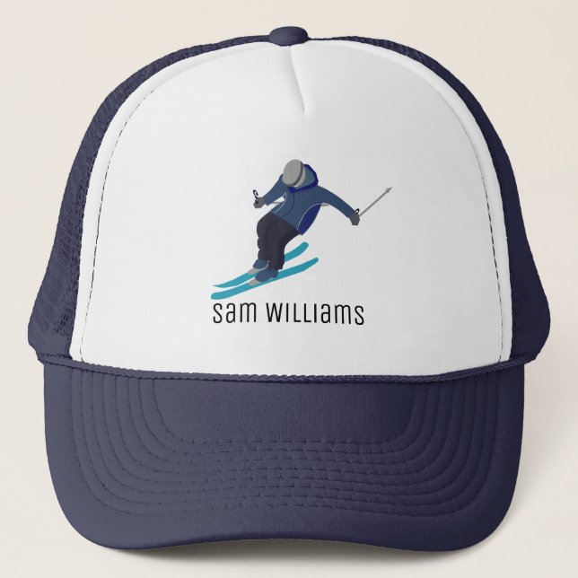 Skiing Trucker Hat (Front)