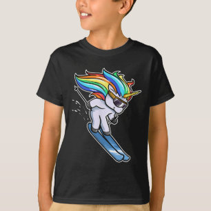 Skiing Unicorn Alpine Downhill Slalom Ski Skier T-Shirt