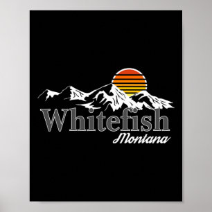 Skiing Whitefish Montana Mountain Lover Poster