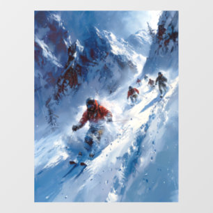 Skiing Window Cling
