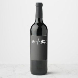 Skiing Wine Label