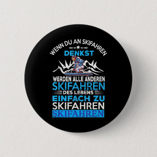 SKIING Winter For Skiers 6 Cm Round Badge