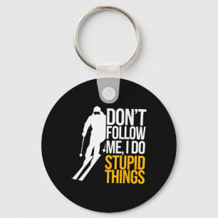 Skiing Winter Sport Ski Winter Gift Mens And Women Key Ring