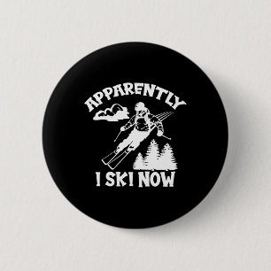 Skiing Winter Sports Ski For Skiers 4 6 Cm Round Badge