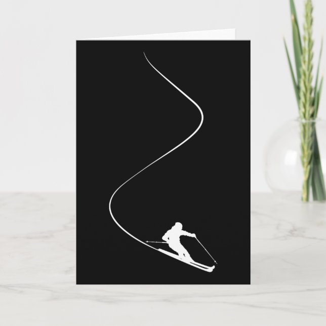 Skiing Winter Sports Ski Lover Skier  Card (Front)