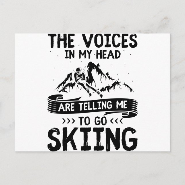 Skiing | Winter Sports Ski Skier Mountains Gifts Postcard (Front)