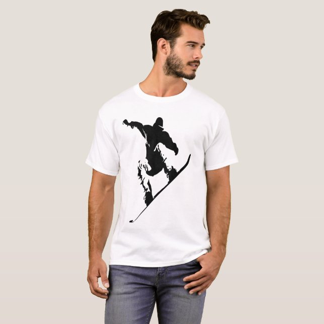 Skiing Winter Sports T-Shirt I Snowboarding Shirt (Front Full)