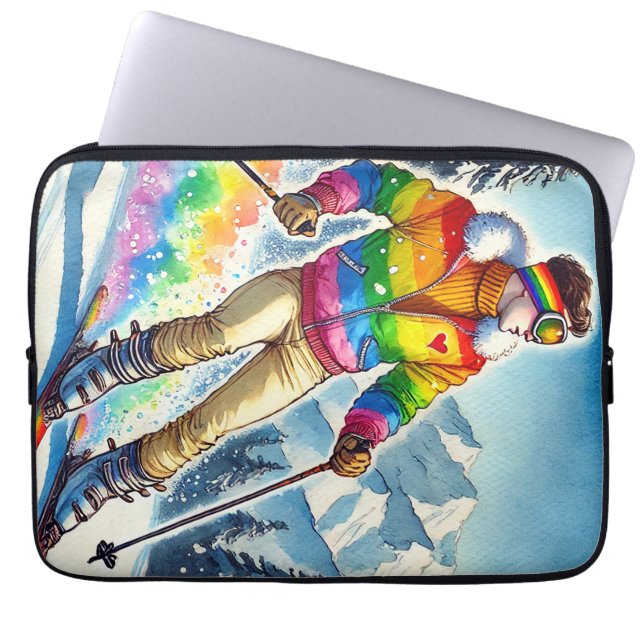 Skiing with pride - Laptop case (Front)