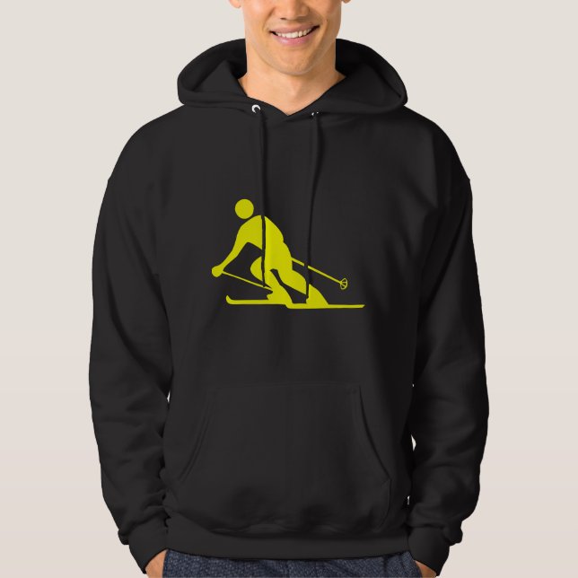 Skiing - Yellow Hoodie (Front)