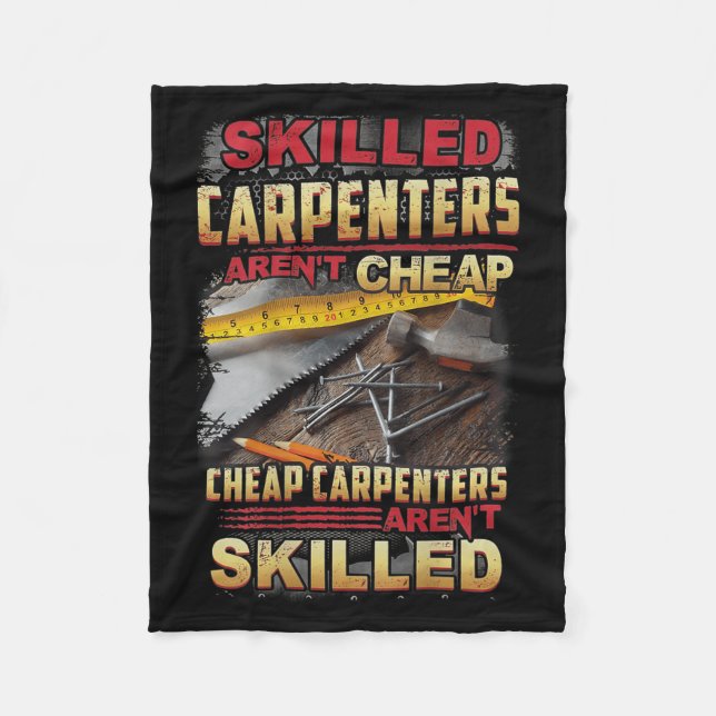 Skilled Carpenters Aren't I Can't Fix Stud On Back Fleece Blanket (Front)