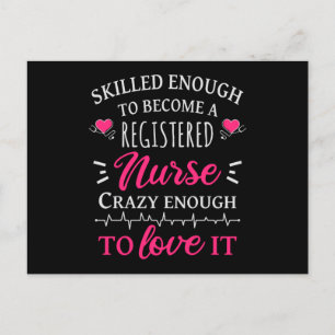Skilled enough to become a registered nurse postcard