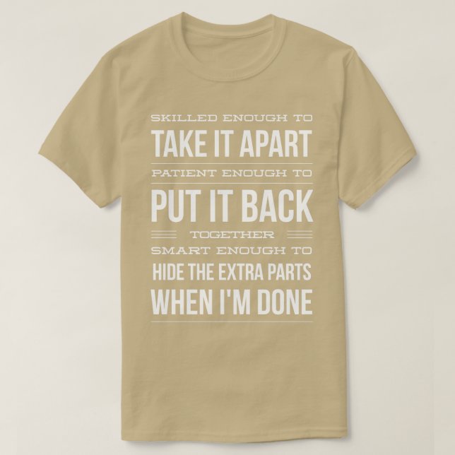 Skilled Mechanic  T-Shirt (Design Front)
