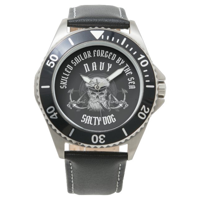 SKILLED SAILOR FORGED BY THE SEA NAVY SALTY DOG WATCH (Front)