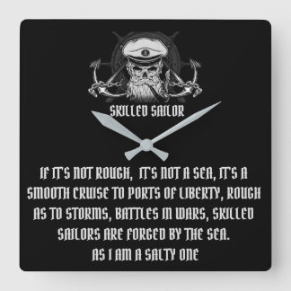 SKILLED SAILORS SQUARE WALL CLOCK