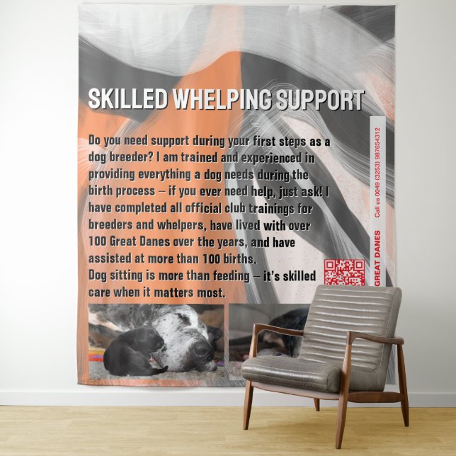 Skilled Whelping Support Tapestry (In Situ)