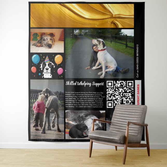 Skilled Whelping Support Tapestry (In Situ)