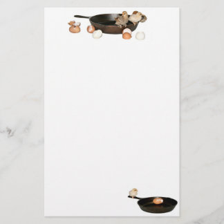 Skillet and chicks stationery