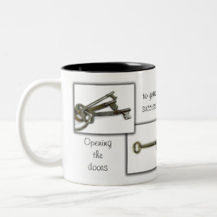 SKILLHAUSE - KEYS TO YOUR SUCCESS Two-Tone COFFEE MUG