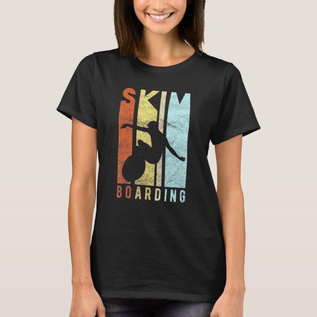 Skim Boarding Sporty Skimboarding Surf Er T-Shirt (Front)