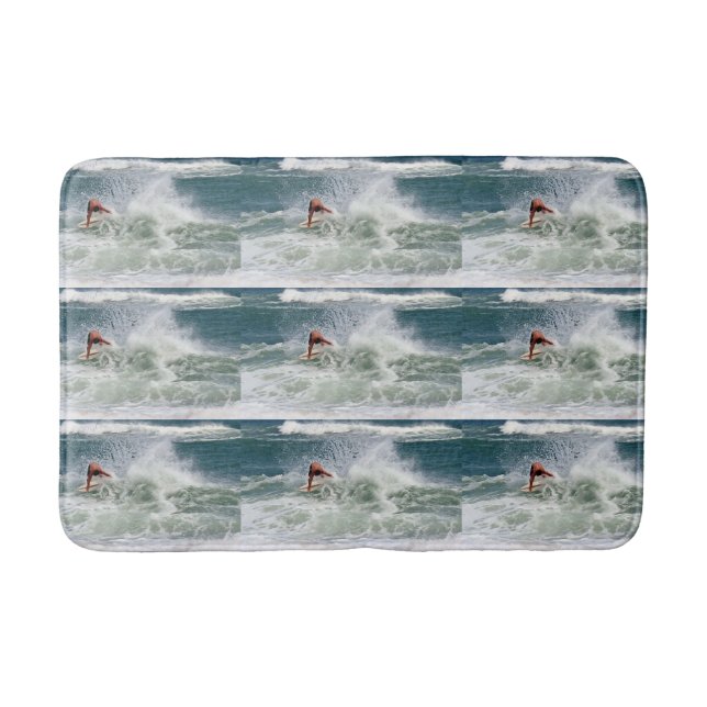 Skimboarding by Shirley Taylor Bath Mat (Front)