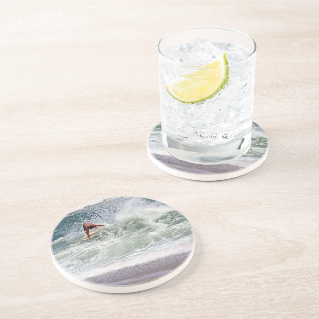 Skimboarding by Shirley Taylor Coaster (Side)