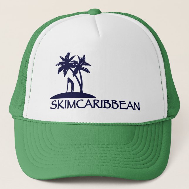 Skimcaribbean palm logo foamy hat (Front)