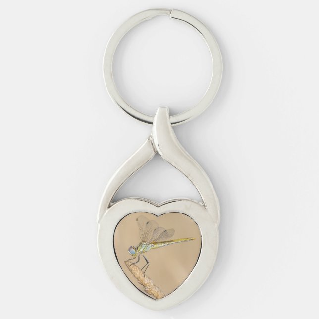 Skimmer Dragonfly Insect Female (CC BY 4.0) Keycha Key Ring (Front)