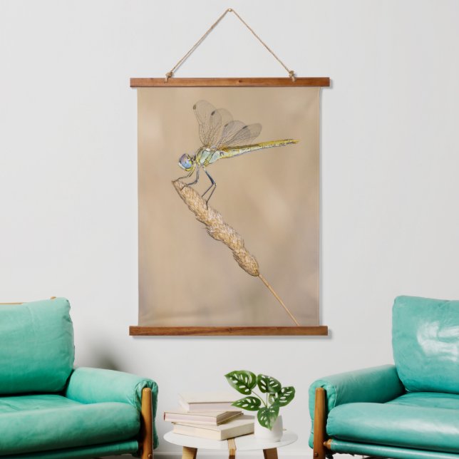 Skimmer Dragonfly Insect Female (CC BY 4.0) Wooden Hanging Tapestry (Living Room)